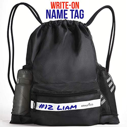 Athletico Drawstring Soccer Bag - Soccer Backpack For Boys or Girls Can Also Carry Basketball or Volleyball
