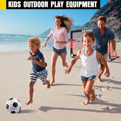 Soccer Goal, Kids Soccer Goals for Backyard Set, 2 Pack of Portable Pop Up Soccer Net with Soccer Ball, Cones, Complete Training Equipment for Youth, Toddler Outdoor Sports Games