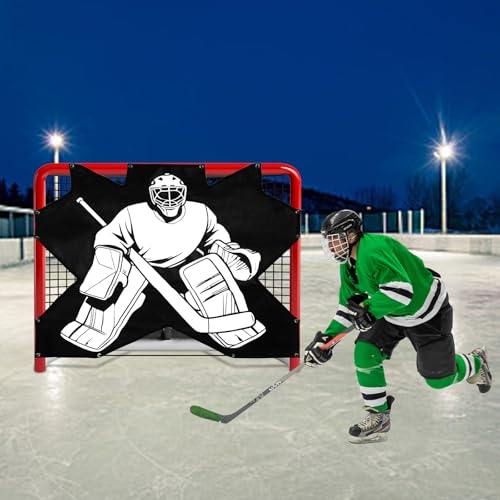 7-Hole Hockey Shooting Target: Accuracy Trainer Pad for Goalie Practice