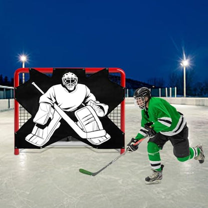 7-Hole Hockey Shooting Target: Accuracy Trainer Pad for Goalie Practice