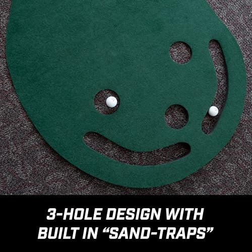 Izzo Golf 3' x 9' Three-Hole Putting Mat - Indoor Putting Training Aid
