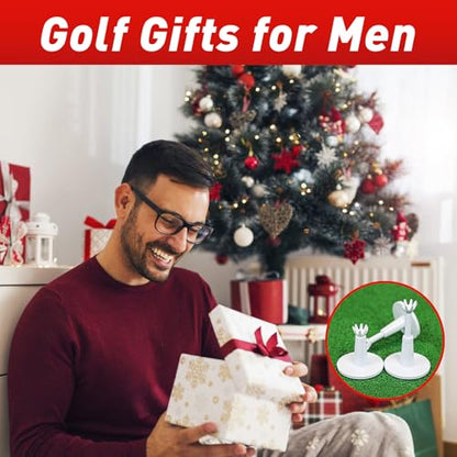 Adjustable Golf Tees - Essential Accessories for Men, Unbreakable & Durable - No Need to Repeatedly Pick Up (3 Pack White)