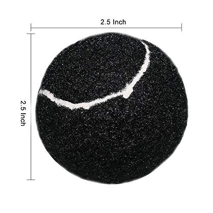 URBEST Tennis Ball 12 Packs Training Tennis Balls Practice Balls for Novice Player, Pet Dog Playing Balls with Mesh Carry Bag - color: Very Black