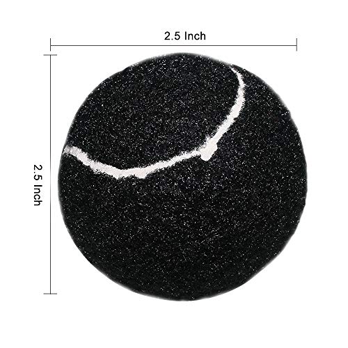 URBEST Tennis Ball 12 Packs Training Tennis Balls Practice Balls for Novice Player, Pet Dog Playing Balls with Mesh Carry Bag - color: Very Black