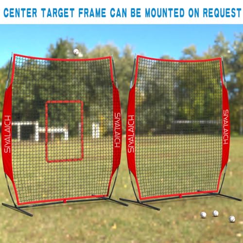 Portable Batting & Pitching Screen for Baseball/Softball - Works for Both Right & Left-Handed Players and Protects Pitchers & Coaches