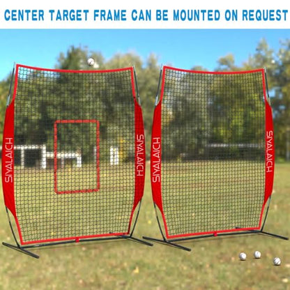 Portable Batting & Pitching Screen for Baseball/Softball - Works for Both Right & Left-Handed Players and Protects Pitchers & Coaches