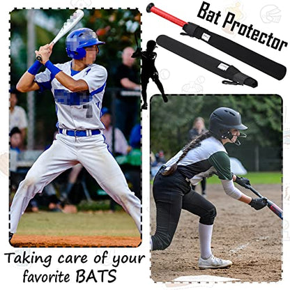 ILHSTY Bat Protector Sleeve for Baseball & Softball, Bat Warmer & Cover With Hook - color: Black