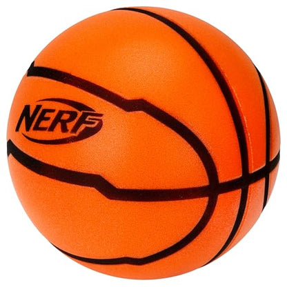Nerf Quietcourt Silent Foam Basketball - Mini or Official Size Silent Dribbling Foam Basketball - Never Goes Flat - 7" or 29.5" - Orange - size: 7"