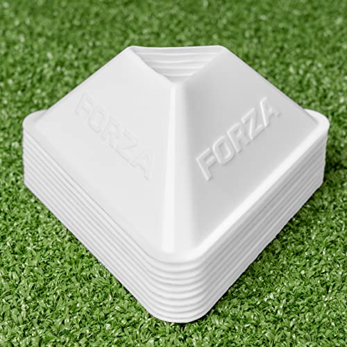 FORZA 2-Inch Mini Tri Training Cones | 40 Pack | Drills & Training | Multi Sport Use - Soccer, Hockey, Football Training | with Carry Strap