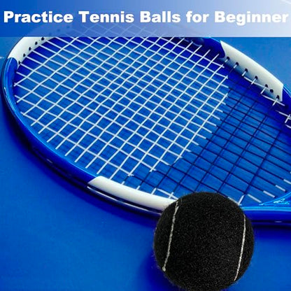 3 Pack Tennis Balls - Long Lasting Practice Balls for Tennis Beginners, Tennis Training Balls, Dog Fetch Toys - color: Black