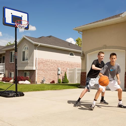 Lifetime 44-Inch Portable Basketball Hoop, Telescoping Adjustable Height 7.5-10 ft, Impact Backboard