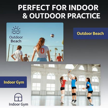 Volleyball Setter Trainer Net – Adjustable Height & Angle Training Equipment with Resistance Bands | Pro Blue Edition for Coaches, Teams & Setters