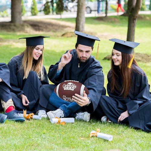 4 Pcs Autograph Football Soccer Gift Blank Signature Official Size Footballs Gifts with Acrylic Stand and Signature Pen Pump Two Tone Panels for Coach Gifts Anniversary Birthday - style: Graduation