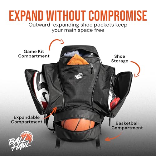 Basketball Bag Backpack with Shoe Compartment | Basketball Backpack Sports Bag | Large Basketball Accessories Backpack