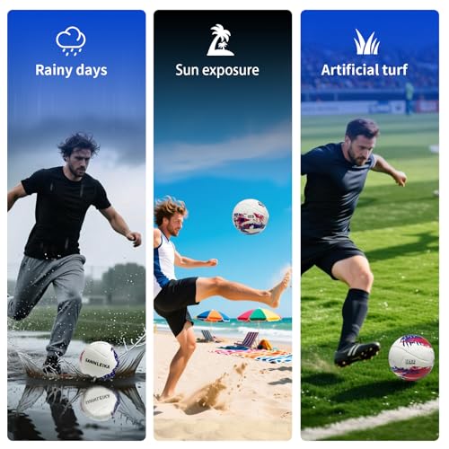 Storm Series Size 5 Soccer Ball for Beginners and Professional Soccer Match for All Level Soccer Players