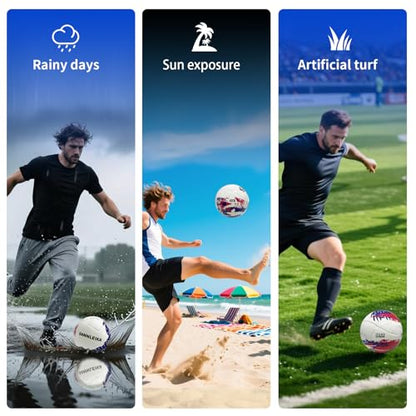 Storm Series Size 5 Soccer Ball for Beginners and Professional Soccer Match for All Level Soccer Players