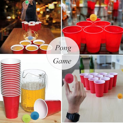 50 Pack Ping Pong Balls Assorted Color Washable Plastic Table Tennis Ball