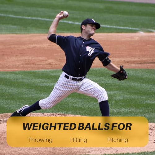 Premier Pitching Weighted Leather Baseballs | Weighted Training Balls to Improve Power & Pitching Training | Increase Pitch Velocity for All Skill Levels - size: 6 oz