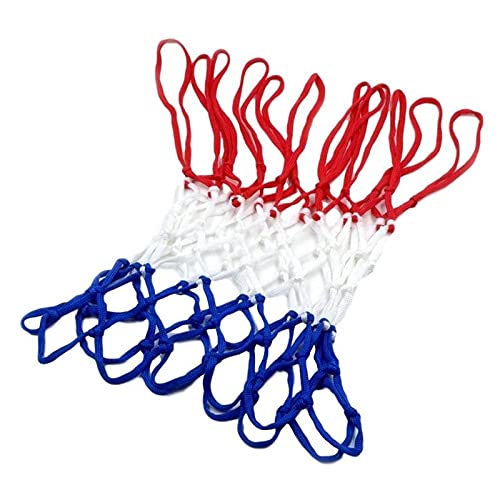 2Pcs Basketball Net Replacement Standard Basketball Hoop Net Thick Nylon Braided Hoop Net All Weather Basketball Net for Indoor Outdoor(12 Loops)