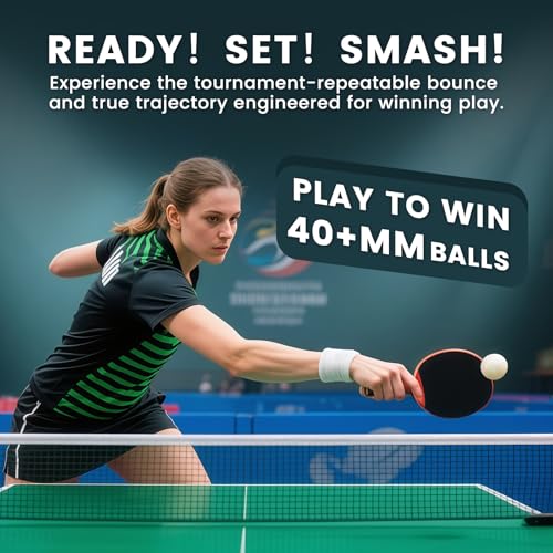 24 Pack 3-Star White Table Tennis Balls, Premium 40+ ABS Regulation Bulk Ping Pong Balls for Competition & Training, for Indoor/Outdoor Play