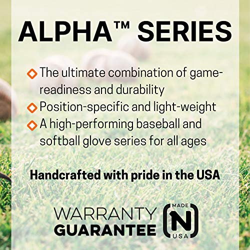 Nokona S-V1 Handcrafted Alpha Baseball and Softball Glove - I-Web for Infield and Outfield Positions, Youth 11.25 Inch Mitt, Made in The USA
