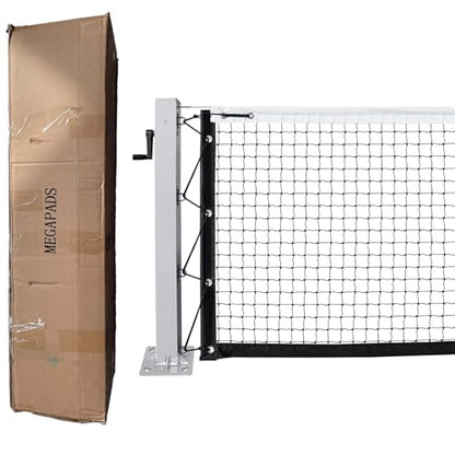 MegaPads Regulation Pickleball Net System with Crank – 22ft Portable Net, Rustproof Aluminum Frame, Weather-Resistant Net & Carry Bag – Indoor/Outdoor Use