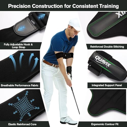Golf Swing Trainer Set – Wrist Trainer & Arm Band Golf Training Aid for Swing Practice, Adjustable Wrist Training Aid & Arm Connection Band for Beginner to Intermediate Golfers