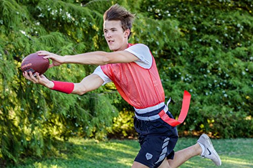 WristCoaches Football Play Wristbands - 5 Pack Youth Quarterback Gear - Wristband Playbook - Softball, Baseball & Soccer Wristbands - Adult Size - Male Athletes - color: Navy
