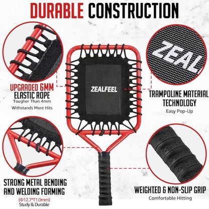 ZEALFEEL Baseball Racket for Fly Balls, 19-Ounce Fungo Racket Baseball/Softball Training, Scientific Weighted Bat with Ergonomic for Parents & Coaches, Hitting Ground Balls, Pop Flies & Line Drives
