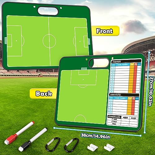 Torlam Magnetic Dry Erase Coach Board, Baseball, Soccer, Football, Basketball Coaching Clipboard