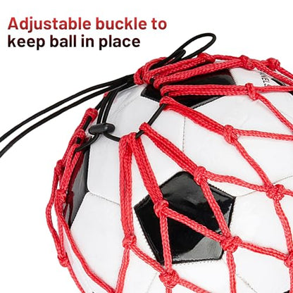2PCS Soccer Ball Net Soccer Training Equipment, Football Kick Throw Solo Practice Training Aid, Upgrade Soccer Nets for Kids Youth Adults for Ball Size 3, 4, 5