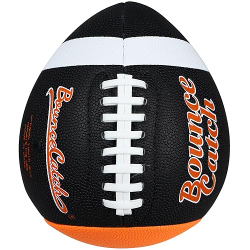 Training Football, Youth Size Fatherless Football PassCatch Solo Enhancing Passing Catching Halfball(with Pump) - style: Brown-9#(Ages 14+)