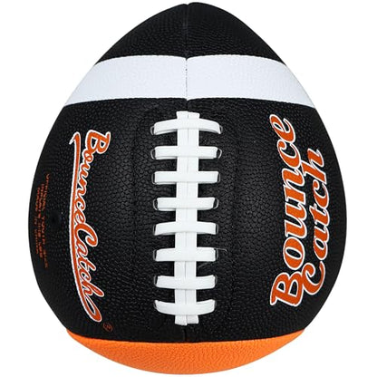 Training Football, Youth Size Fatherless Football PassCatch Solo Enhancing Passing Catching Halfball(with Pump) - style: Brown-9#(Ages 14+)