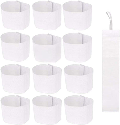 11 Pcs White Armbands Soccer Football Rugy Captain Armbands Mourning Armband for Multipurpose Use,DIY,Restaurant,Team Sport,Hospital,School