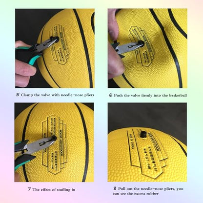 MINDCOLLISION Sport Ball Inflating Valve Nozzle Replacement Kit Pump Needles Air Inflation Needle for Basketball Football Soccer Volleyball Rugby Matchball Leak Repair - size: Set 2