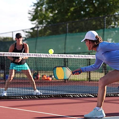 FOBAKY Pickleball Balls, Sports Outdoor Pickleballs, 40 Holes Outdoor Pickle Balls with Mesh Bag for Man and Women