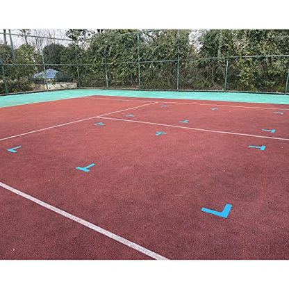 Court Lines Marker Kit Throw Down Markers Create Your Own Mini Pickleball Tennis Court (Blue-Yellow T L Shape)