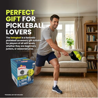 Swingball Solo Pickleball Trainer Set – Wall Mount Rebounder with Real Ball Tether – Indoor/Outdoor Practice Partner for All Skill Levels – Perfect Solo Training Aid - No Paddle Included, Ages 6+
