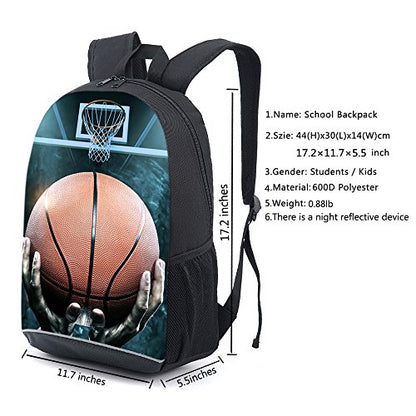 CAIWEI American Football Backpack School Bag (basketball) - color: Basketball, size: 17.2*11.7*5.5 Inch