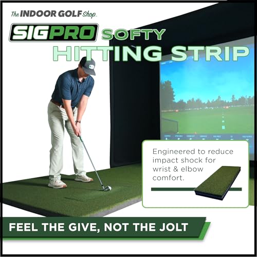 The Indoor Golf Shop SIGPRO Hitting Strips - Professional-Grade, Replaceable Golf Hitting Mat - Realistic Hitting Surface - Replaceable with SIGPRO - Joint-Friendly
