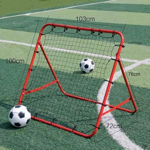 Soccer/Baseball/Volleyball Rebounder Net, 3.3×3.3ft Bounce Back Net Kickback Trainer, Rebound Net Adjustable Practice Target Pitchback Net for Backyard Training Equipment Gift for Kids & Adults