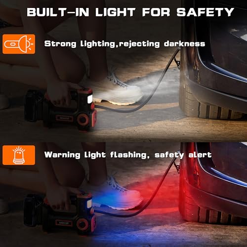 IRONFIST Tire Inflator Compatible with MILWAUKEE M18 Battery, Portable Air Compressor with Warning Light & Start Protection for Cars, Motorcycle, Bicycles, Balls (BATTERY NOT INCLUDED)