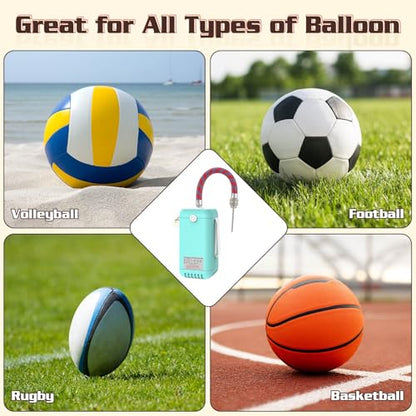 Balloon Pump Electric Air Pumps, 2-in-1 Electric Air Balloon Pump，Balloon Inflator for 260q,Foil, Latex Balloons and Sport Balls - style: Sky Blue
