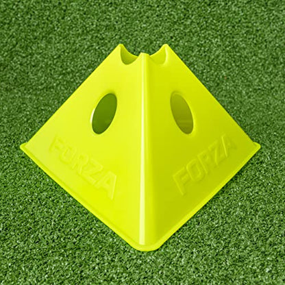 FORZA Jumbo Triangle SuperCones | Professional Football Training Cones with Triangular Design - Ideal for Speed, Agility, and Footwork Drills [Pack of 20 with Carry Bag]
