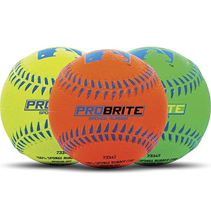 Franklin Sports - Pro Brite - Neon Rubber Teeball - MLB - Youth Tball - Baseball + Softball - Indoor & Outdoor Use - style: 3 pack