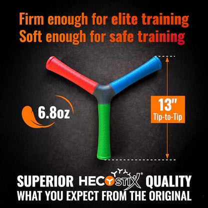 HECOstix Hand-Eye Coordination Trainer (Red/Green/Blue) – Reaction Time & Reflex Tool with Removable Legs | Improves Agility, Focus, & Multisensory Skills | Sports, Fitness, & Fun | All Ages