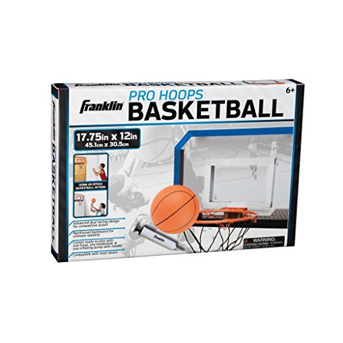 Franklin Sports Mini Basketball Hoops-Indoor Over The Door Mini Hoop+Basketball Sets-Perfect Accessory for Bedroom+Office