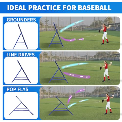7x4 FT Volleyball Rebounder Net，Ultimate Training Equipment for Volleyball & Lacrosse，Enhanced Bouncing System for Volleying, Bumping, Spiking Drills，Multiple Adjustable Rebound Angles