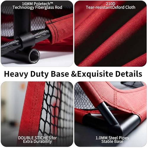 Garvee Golf Nets 10x7 FT, Golf Practice Net for Backyard Driving Real GolfBalls, Golfer Hitting with Chipping, Dual Turf Mat, Silk Targets, Balls&Tees, Carry Bag, for Garage Indoor Outdoor Driving