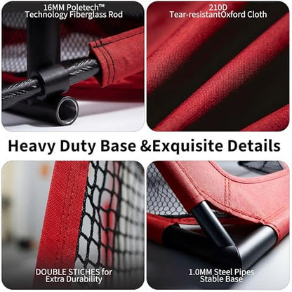 Garvee Golf Nets 10x7 FT, Golf Practice Net for Backyard Driving Real GolfBalls, Golfer Hitting with Chipping, Dual Turf Mat, Silk Targets, Balls&Tees, Carry Bag, for Garage Indoor Outdoor Driving